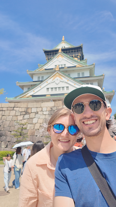 Phen with his wife, Josie, on vacation in Japan in April of 2024.